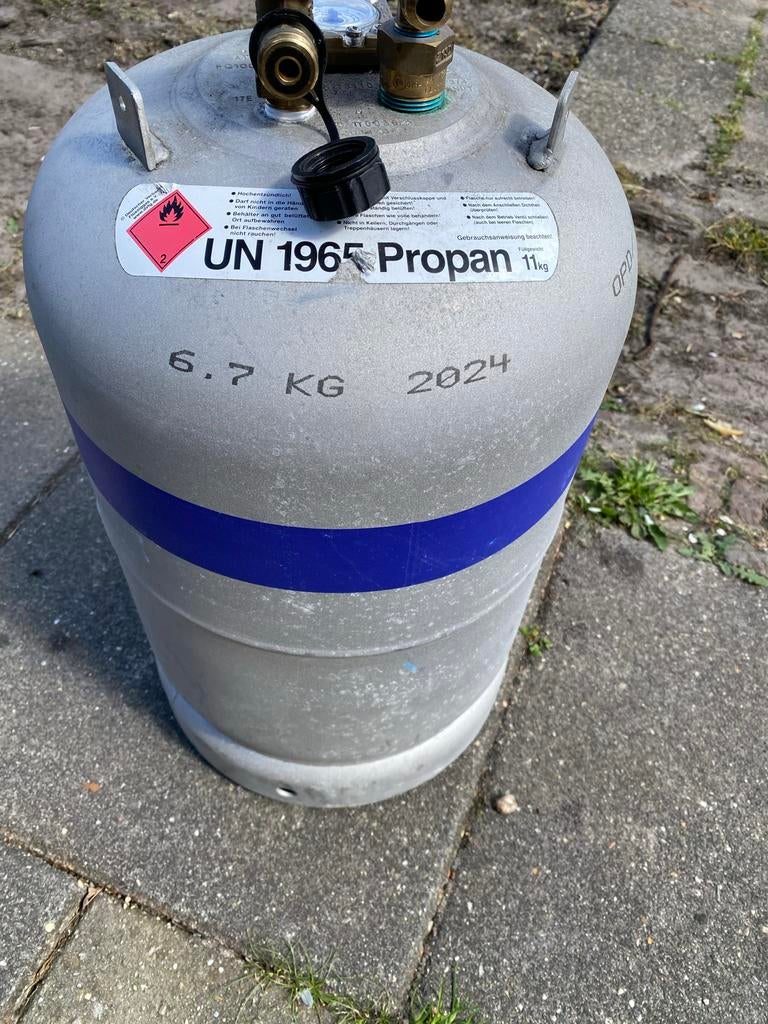 Propaan gasfles 11kg met meter - UN 1965, Ophalen, Gebruikt