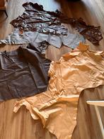 Restanten leer voor tassen en knutselprojecten, Hobby en Vrije tijd, Gebruikt, Bruin, Leer of Kunstleer, Ophalen of Verzenden