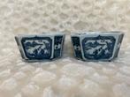 Set van 2 antieke Chinese blauw-witte porseleinen kommen, Ophalen of Verzenden