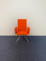 2 x Vergaderstoel Martela Form, oranje stof, chroom frame, Ophalen, Gebruikt, Twee, Overige kleuren