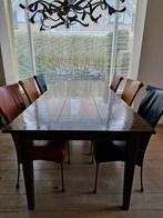 kersenhouten tafel 220x90cm, Huis en Inrichting, Tafels | Eettafels, Ophalen, Gebruikt, Klassiek, 200 cm of meer