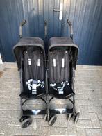 Tweelingbuggy. Koelstra, zwart, Kinderen en Baby's, Buggy's, Ophalen of Verzenden, Zo goed als nieuw, Koelstra, Verstelbare rugleuning