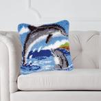 Smyrna, latch hook kussen, diy kit, dolfijnen, zelf maken, Nieuw, T, Ophalen of Verzenden, H