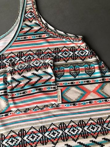 Blauw/oranje/zwart/witte Billabong top, maat 10 = 42/44 beschikbaar voor biedingen