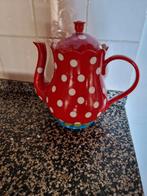 OILILY 🍄 ROOD MET WITTE STIPPEN POLKADOT THEEPOT, Ophalen of Verzenden, Overige stijlen, Overige typen