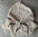 Gebreide set pixie muts, sokjes en schoentjes voor Newborn, Maat 50, Jongetje of Meisje, Nieuw, Ophalen of Verzenden