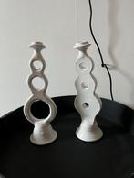 Marokkaanse Kandelaars - Puntgaaf, Overige materialen, Wit, Ophalen of Verzenden, Zo goed als nieuw