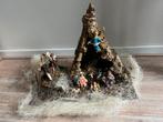 Vintage Kerststal met Vaste Beelden, Antiek en Kunst, Antiek | Religie, Ophalen of Verzenden
