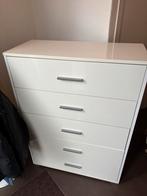 Witte kast met lades - 80x35x107 cm, Ophalen, Kunststof, Gebruikt, 50 tot 100 cm