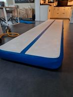 Airtrack 4 meter met elektrische pomp, Zo goed als nieuw, Blauw, Materiaal, Kindermaat 122 t/m 140