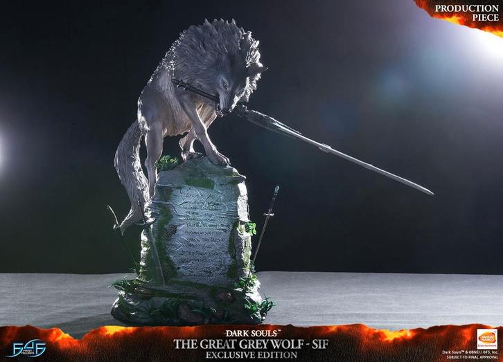 First 4 Figures - Dark Souls, Great Grey Wolf Sif EX Statue, Verzamelen, Beelden en Beeldjes, Nieuw, Fantasy, Ophalen of Verzenden