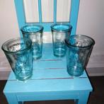 Jamie Oliver waterglazen lichtgroen 4 stuks, Ophalen, Glas of Glazen, Gebruikt, Glas