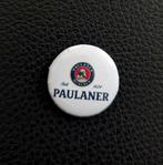 Paulaner - 25 mm button/speld/pin - Wit/Blauw, Verzamelen, Biermerken, Ophalen of Verzenden, Nieuw, Overige typen, Overige merken