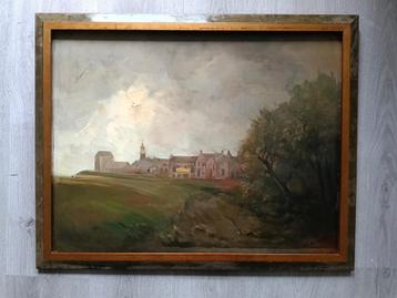 J Doeleman - Landschap met dorpje in de verte - 1910 beschikbaar voor biedingen