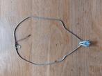 Zilverkleurige ketting met grote glimmer, Ophalen of Verzenden, Zo goed als nieuw, Zilver, Overige materialen