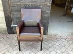 Fauteuil stoel bruin leer, Huis en Inrichting, Ophalen, Zo goed als nieuw