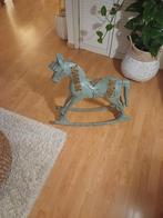 Antiek hobbelpaard oud blauw, Ophalen