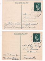 2xgelopen kleinformaat (10,5x7cm) briefkaartjes 232a -1946, Postzegels en Munten, Brieven en Enveloppen | Nederland, Verzenden