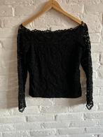 H&M kanten top, Zwart, Ophalen of Verzenden, Zo goed als nieuw, Lange mouw