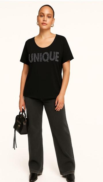 Top loose fit met opdruk, zwart, maat S (nieuw) beschikbaar voor biedingen