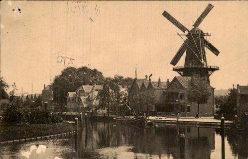 Molen de Maagd langs een rivier in Dordrecht, Verzamelen, Ansichtkaarten | Nederland, Gelopen, Zuid-Holland, Voor 1920, Ophalen of Verzenden