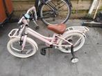Roze meisjesfiets met lekke band - Zoetermeer, Fietsen en Brommers, Ophalen, Gebruikt, Handrem, 16 inch