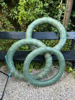 GROTE STRO KANSEN BLOEMSCHIKKEN DECO 3 STUKS, Ophalen of Verzenden, Zo goed als nieuw, Materiaal