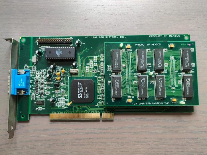 STB Systems 1X0-0444-005 S3 Virge/VX PCI VGA 8 MB jaar 1996, Computers en Software, Videokaarten, Zo goed als nieuw, Overige chipsets