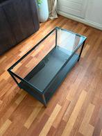 Moderne salontafel met glas en metaal ikea vittsjo, Huis en Inrichting, Tafels | Salontafels, Gebruikt, 100 tot 150 cm, Glas, Minder dan 50 cm