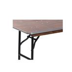 Buffettafel hout met aluminium rand inklapbaar 220 cm, Huis en Inrichting, Tafels | Sidetables, Info@edvonline.nl, Ophalen of Verzenden