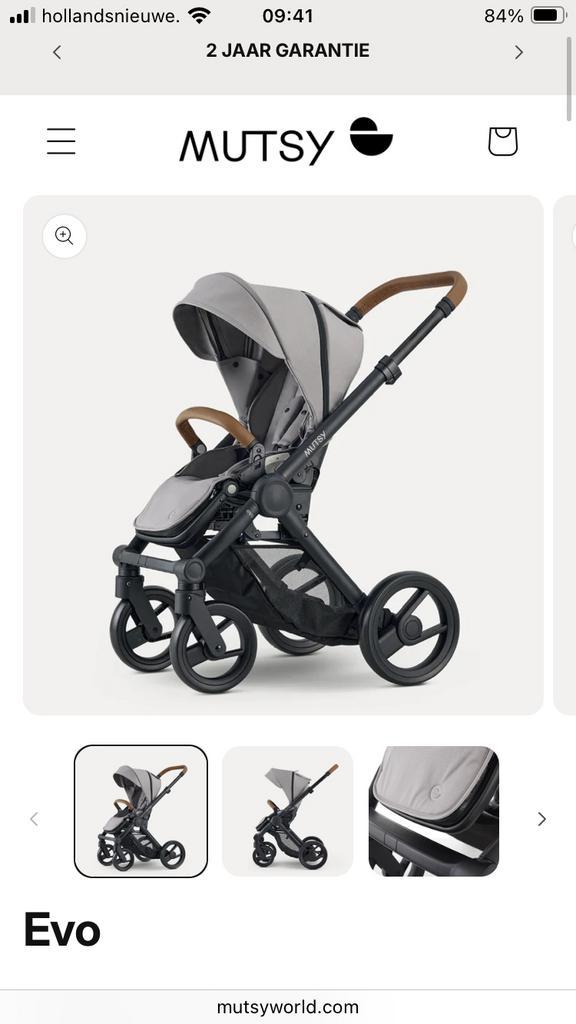 Mooie Mutsy kinderwagen - gebruikt maar in goede staat!, Kinderen en Baby's, Buggy's, Gebruikt, Overige merken, Verstelbare rugleuning