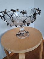 Kristallen fruitschaal met zilver handwerk, Antiek en Kunst, Ophalen of Verzenden