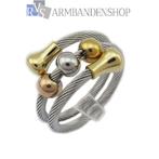 Rvs verstelbare wire ring dames ring koper goud zilver kleur, Sieraden, Tassen en Uiterlijk, Ringen, Nieuw, Ophalen of Verzenden
