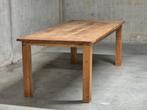 Eikenhouten eettafel - 220 x 100 cm, Huis en Inrichting, Ophalen, Gebruikt, 100 tot 150 cm, Eikenhout