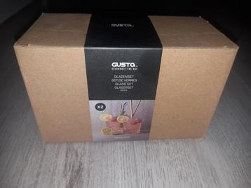 Gusta Glazen Set - 2 Stuks. Nieuw in de verpakking beschikbaar voor biedingen
