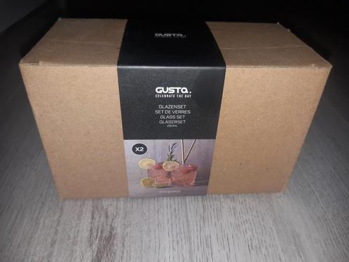 Gusta Glazen Set - 2 Stuks. Nieuw in de verpakking, Huis en Inrichting, Keuken | Servies, Nieuw, Glas of Glazen, Overige stijlen