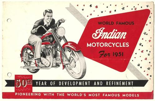 Indian motorcycle 1951 folder motor (7584z), Motoren, Handleidingen en Instructieboekjes, Overige merken, Verzenden