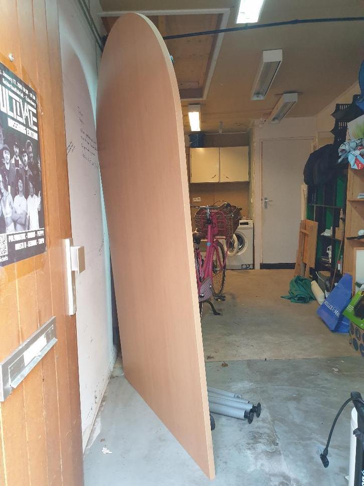 Grote D-vormige Tafel, Huis en Inrichting, Tafels | Eettafels, Gebruikt, 100 tot 150 cm, 200 cm of meer, Vijf personen of meer