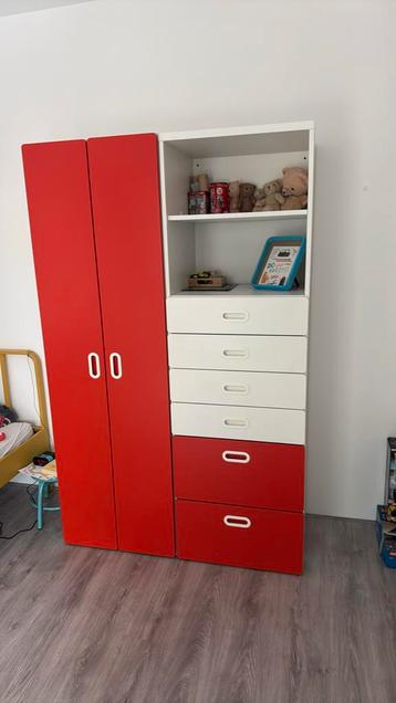 IKEA STUVA/FRITIDS 120x50x192 wit/rood beschikbaar voor biedingen