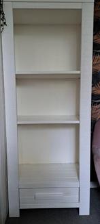 Houten Boekenkast White Wash met Lade, Ophalen, Gebruikt, 50 tot 100 cm, Met lade(s)