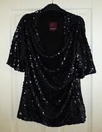 Anja Gockel opvallende pailletten top feestelijk mt L 47714, ., Maat 42/44 (L), Ophalen of Verzenden, Zo goed als nieuw