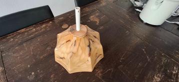 antieke lampenkap van glas met E27 fitting beschikbaar voor biedingen