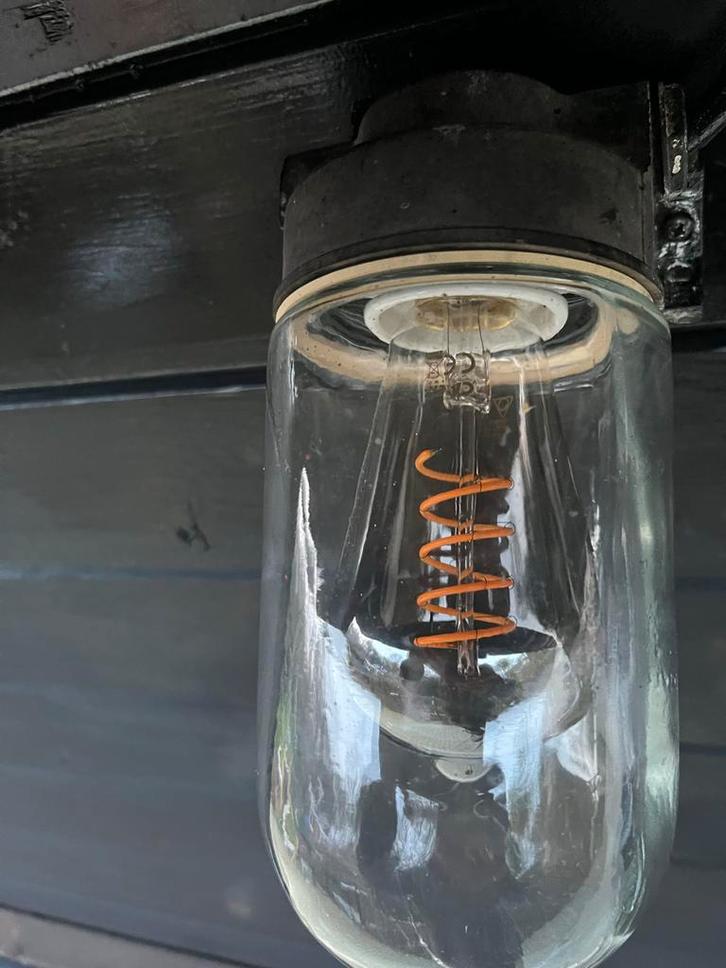 Antieke lampen voor mancave, boerderij of tuinhuis, Huis en Inrichting, Lampen | Overige, Gebruikt, Ophalen of Verzenden