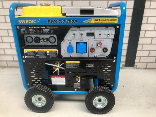 swedic 3 in 1 generator welding air compressor pwc 7.0-200A, Doe-het-zelf en Verbouw, Gereedschap | Overige machines, Nieuw, Ophalen