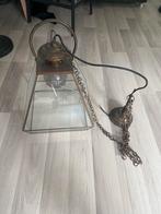 Hanglamp riviera maison metaal en glas, Huis en Inrichting, Lampen | Hanglampen, Ophalen of Verzenden, Gebruikt, Metaal, Minder dan 50 cm