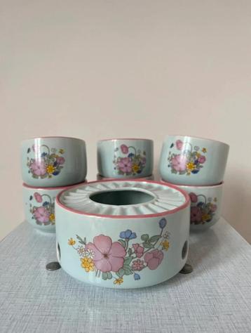 Prachtig vintage theeservies. Bloem boho bohemian retro beschikbaar voor biedingen