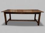 Antieke Franse Eettafel - Boeren Tafel Eiken, Huis en Inrichting, Ophalen, Gebruikt, Eikenhout, 200 cm of meer