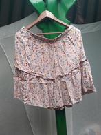 Roze rok met bloemenprint van Pieces, Maat 46/48 (XL) of groter, Ophalen of Verzenden, Roze, Gedragen