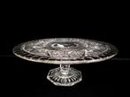 Taartschaal op voet - geperst kristal - Duitsland jaren 60, Ophalen