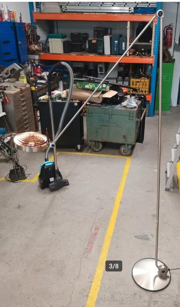 Vintage Lumina Italy vloerlamp met lange arm, Huis en Inrichting, Lampen | Vloerlampen, Zo goed als nieuw, 150 tot 200 cm, Metaal